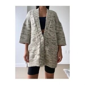 Club‎ Monaco Wool Womens Open Front Knit Cardigan With Pockets Size XS